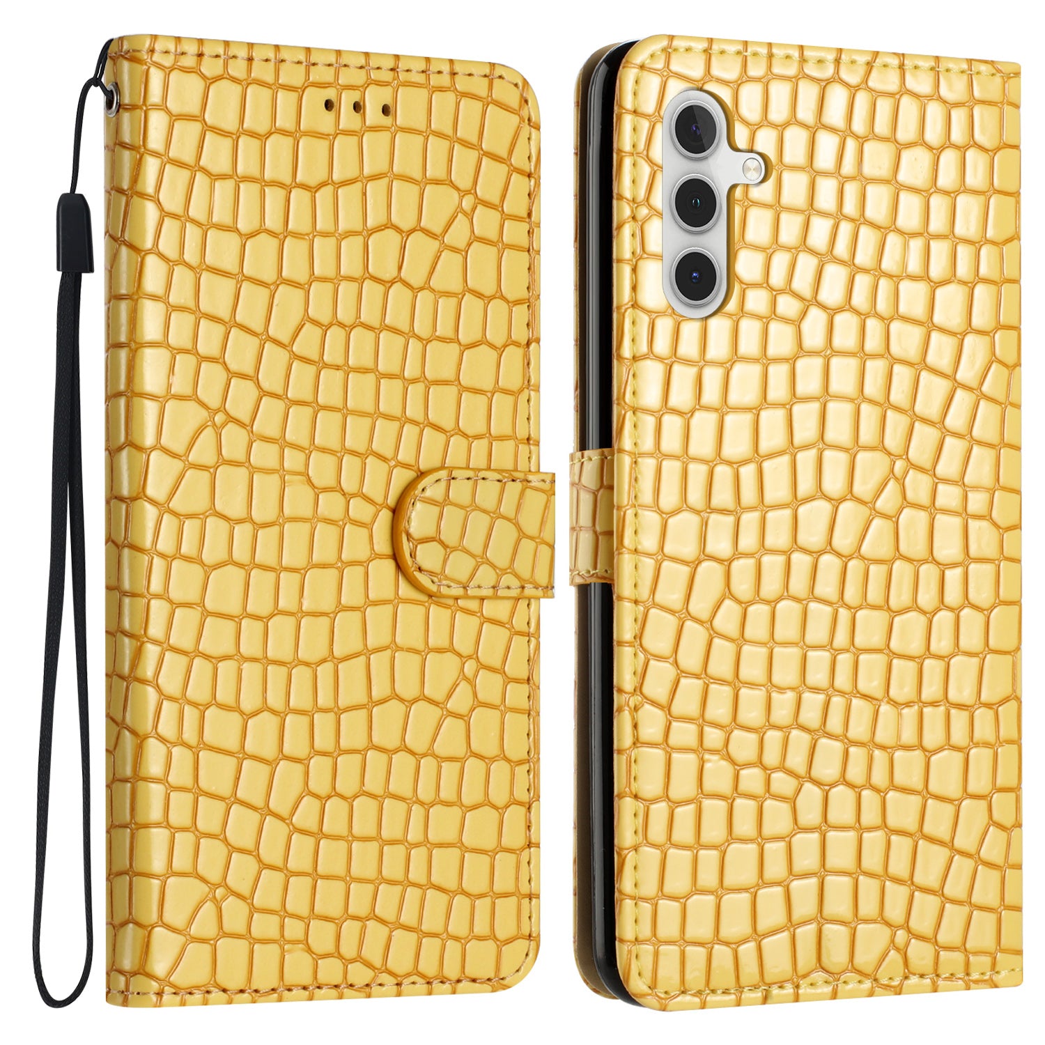 PU Leather Crocodile Texture Phone Case for Samsung Galaxy A24 4G A25 5G Wallet Stand Protective Cover with Strap PU Leather Crocodile Texture Phone Case for Samsung Galaxy A24 4G A25 5G Wallet Stand Protective Cover with Strap